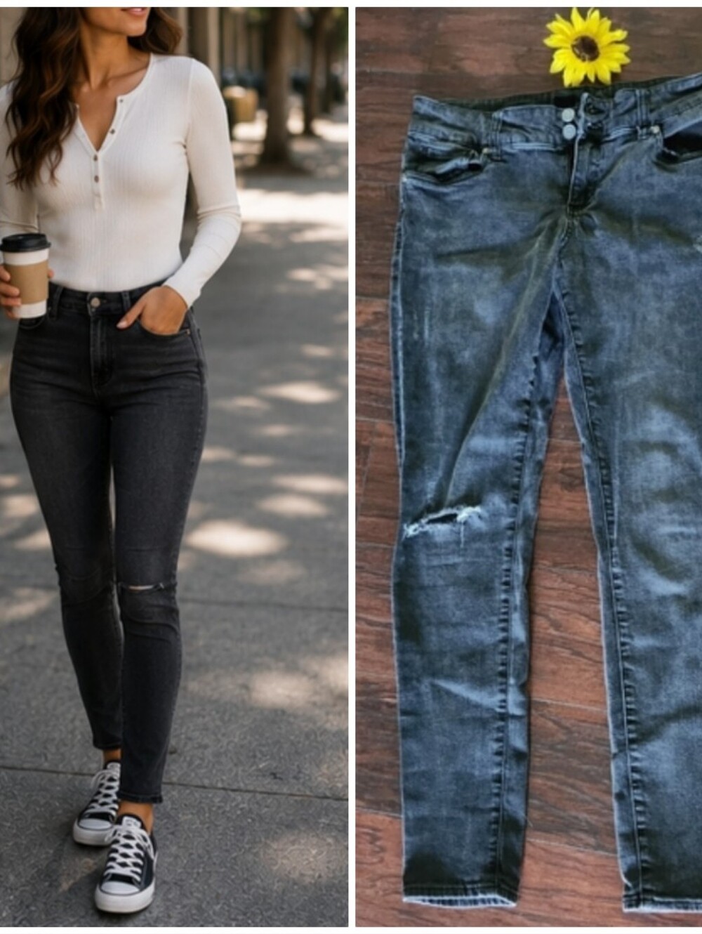 KUT FROM KLOTH VIV TOOTHPICK SKINNY JEANS BLACK